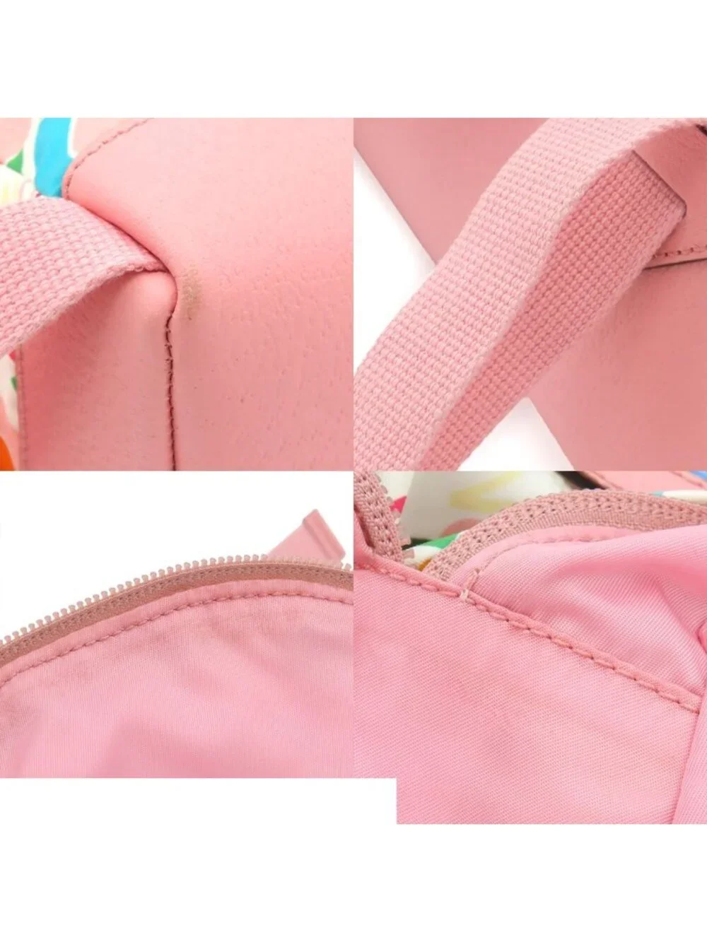 Gucci Tnf Collaboration Backpack White Pink Multicolor Nylon